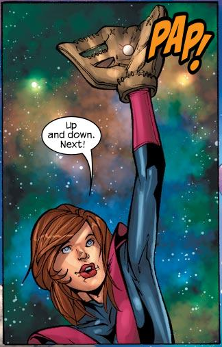 Giant-Girl catches it!