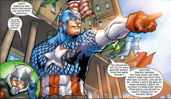 Captain America gives a speech